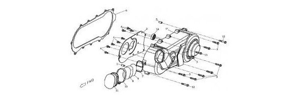 Motor Abdeckung rechts