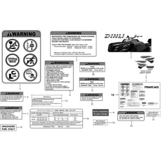 POS.17 - AUFKLEBER 4WD LOCK WARNING LAB - LINHAI 610S - HYTRACK 610S
