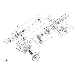 Pos.24 - Getriebeausgangswelle - CFMOTO CForce 1000 DLX EPS LOF