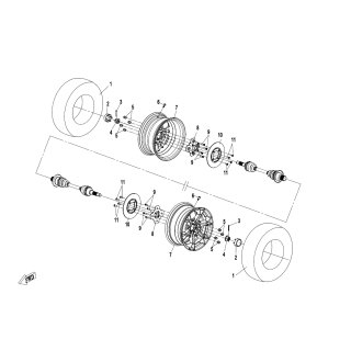 Pos.11 - Bremsscheibenschraube M8x1,25x19 Gewindelänge - CFMOTO CForce 1000 DLX EPS LOF
