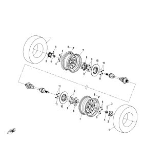 Pos.11 - Bremsscheibenschraube M8x1,25x19 Gewindelänge - CFMOTO CForce 450 One- EU4 EPS