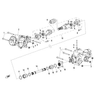 Pos.19 - Differentialgetriebe hinten - CFMOTO CForce 450 One- EU4 EPS