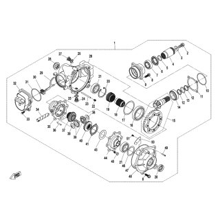 Pos.01 - Vorderachsgetriebe für ohne Kardangelenk - CFMOTO CForce 450 One- EU4 EPS