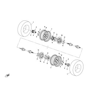 Pos.11 - Bremsscheibenschraube M8x1,25x19 Gewindelänge - CFMoto CForce 450 XL DLX EPS LOF Sunshine Edition