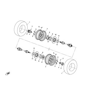 Pos.11 - Bremsscheibenschraube M8x1,25x19 Gewindelänge - CFMOTO CForce 550 DLX EPS LOF Adventure Edition