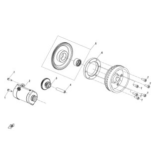 Pos.02 - Starter Motor inkl. Dichtung = O-Ring 25x3 - CFMOTO CForce 600 EPS LOF Anniversary Edition