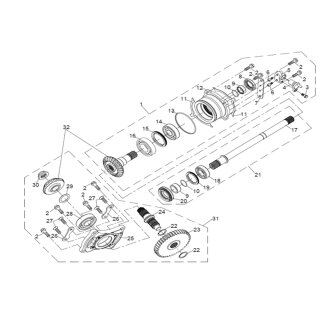 Pos.17 - Getriebeausgangswelle - CFMOTO CForce 800 - Terralander 800