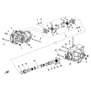 Pos.23 - Hinterachsgetriebe - CFMOTO CForce 820 XL DLX EPS-EU4