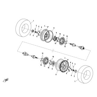 Pos.12 - Bremsscheibenschraube M8x1,25x19 Gewindelänge - CFMOTO CForce 820 XL DLX EPS
