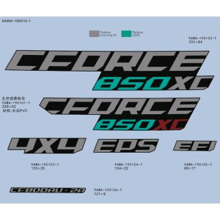 Pos.01 - Aufkleberset schwarz - CFMOTO CForce 850 DLX EPS - LOF