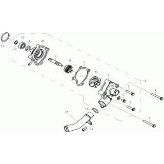 Pos.01 - Aussensechskannt Schraube M6x50 8.8 - CFMOTO Terracross 625 4x4 - 2012