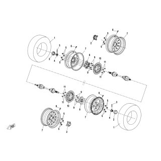 Pos.11 - Bremsscheibenschraube M8x1,25x19 Gewindelänge - CFMOTO ZForce 1000 EPS LOF