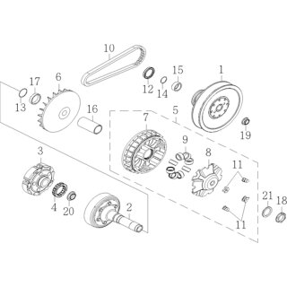 POS.05 - PRIMARY PULLEY - MASAI S750i