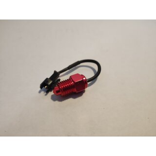 KOSO Temperaturfühler BF120150 Temperatur Sensor M12xP1,5 mit schwarzem Stecker