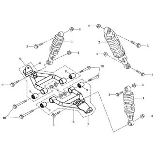 Pos. 05 - A-ARM RECHTS KOMPLETT - Dinli T-Rex 50 - DL601
