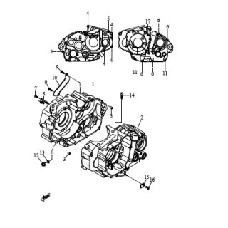 Pos. 12 - oelablassschraube M10x12 (M10*12) 1 - Triton Reactor 450 Crosser