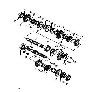 Pos. 02  - Eingangswelle - Getriebe 1 - Triton Recator 450 Supermoto