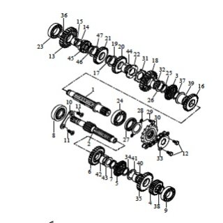 Pos. 30 - Ritzel - 14 Zaehne 14T(#52 ) 1 - Triton Recator 450 Supermoto