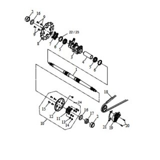 Pos. 03  - Kugellagergehaeuse - Hinterradachse 1 - Triton Recator 450 Supermoto
