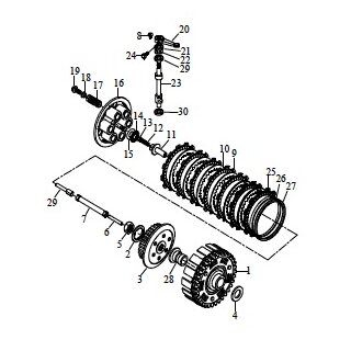 Pos. 20 - Umlenkung - Kupplungszg 1 - Triton Recator 450 Supermoto