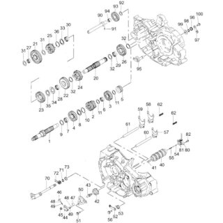 Pos. 21 - Getriebe, kpl - Adly ATV 500 Hurricane