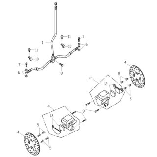 Pos. 01 - Bremsleitung ATV vorne - Adly ATV 50 II Utility XXL