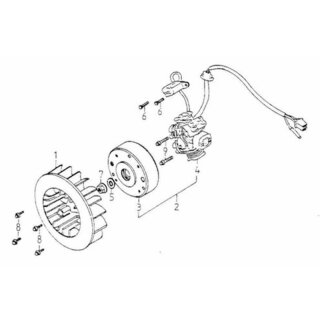 Pos. 04 - Lichtmaschine o. Polrad - Adly ATV 150 Utility