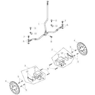 Pos. 17 - Gummimanschette fuer Bremszange - Adly ATV Crossroad 150