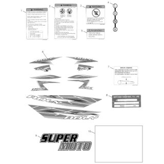 Pos. 09 - Aufkleber "Super Moto" - Adly ATV 320 Supermoto bis 2011