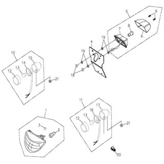 Pos. 12 - Blinkerglas  klar  50mm - Adly ATV 300 Interceptor