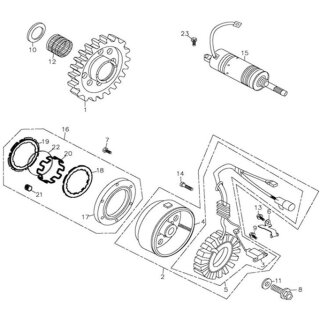 Pos. 19 - LOWER STARTER PLATE - Adly ATV 300 Boost