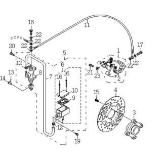 Pos. 01 - Bremssattel hinten komplett - Explorer Trasher 320 SM